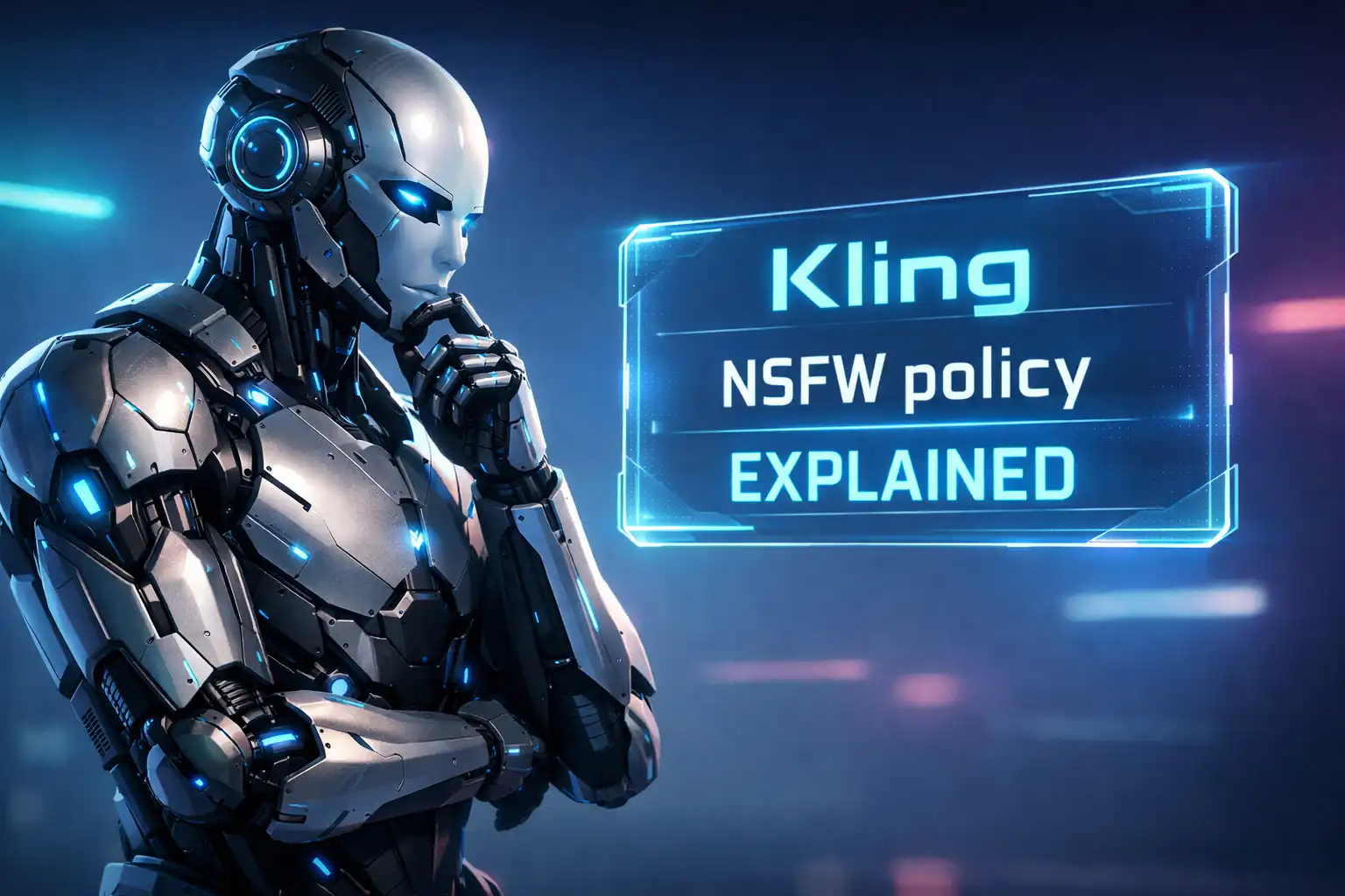 Screenshot showing Kling AI's content policy explanation